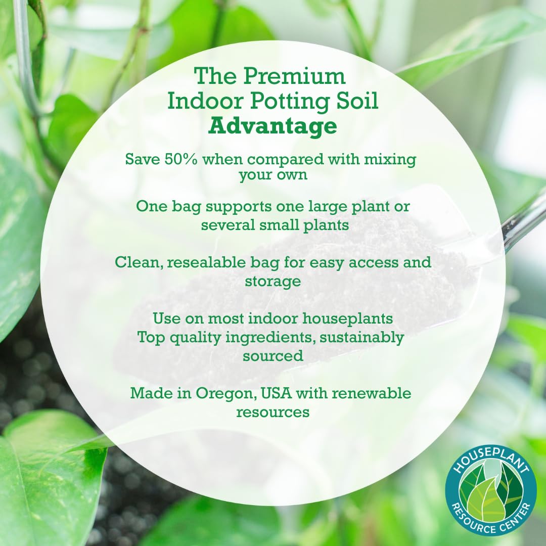 100% Organic Indoor Plant Potting Soil Mix — Nutrient Rich, Well-Draining Living Soil Blend | 8 quarts