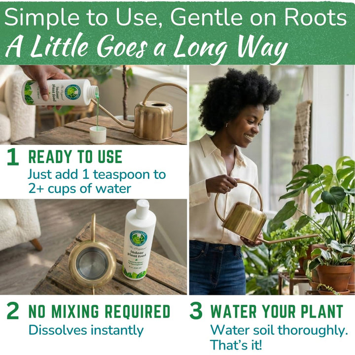 Indoor Plant Food - Versatile, Bioavailable Liquid Fertilizer | 8 oz