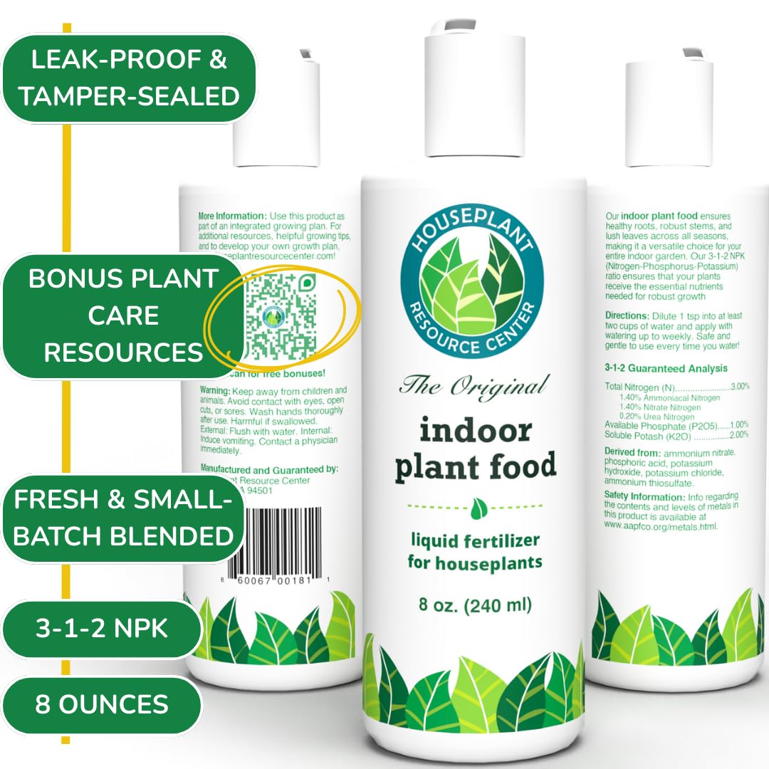 Indoor Plant Food - Versatile, Bioavailable Liquid Fertilizer | 8 oz