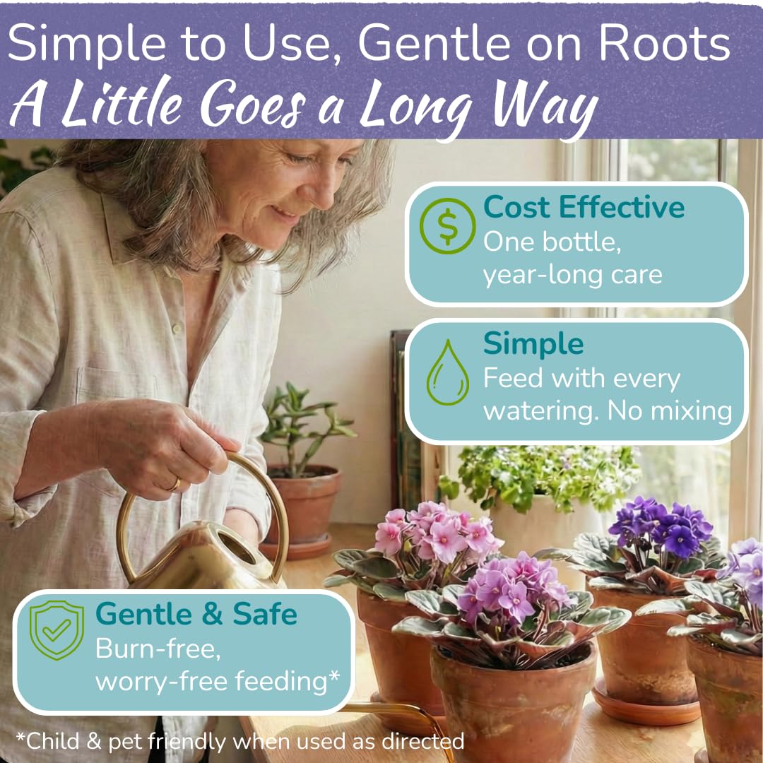 African Violet Plant Food – Enriched, Bioavailable Liquid Fertilizer | 8 oz