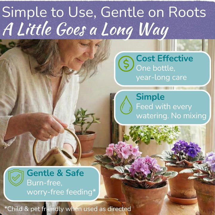 African Violet Plant Food – Enriched, Bioavailable Liquid Fertilizer | 8 oz