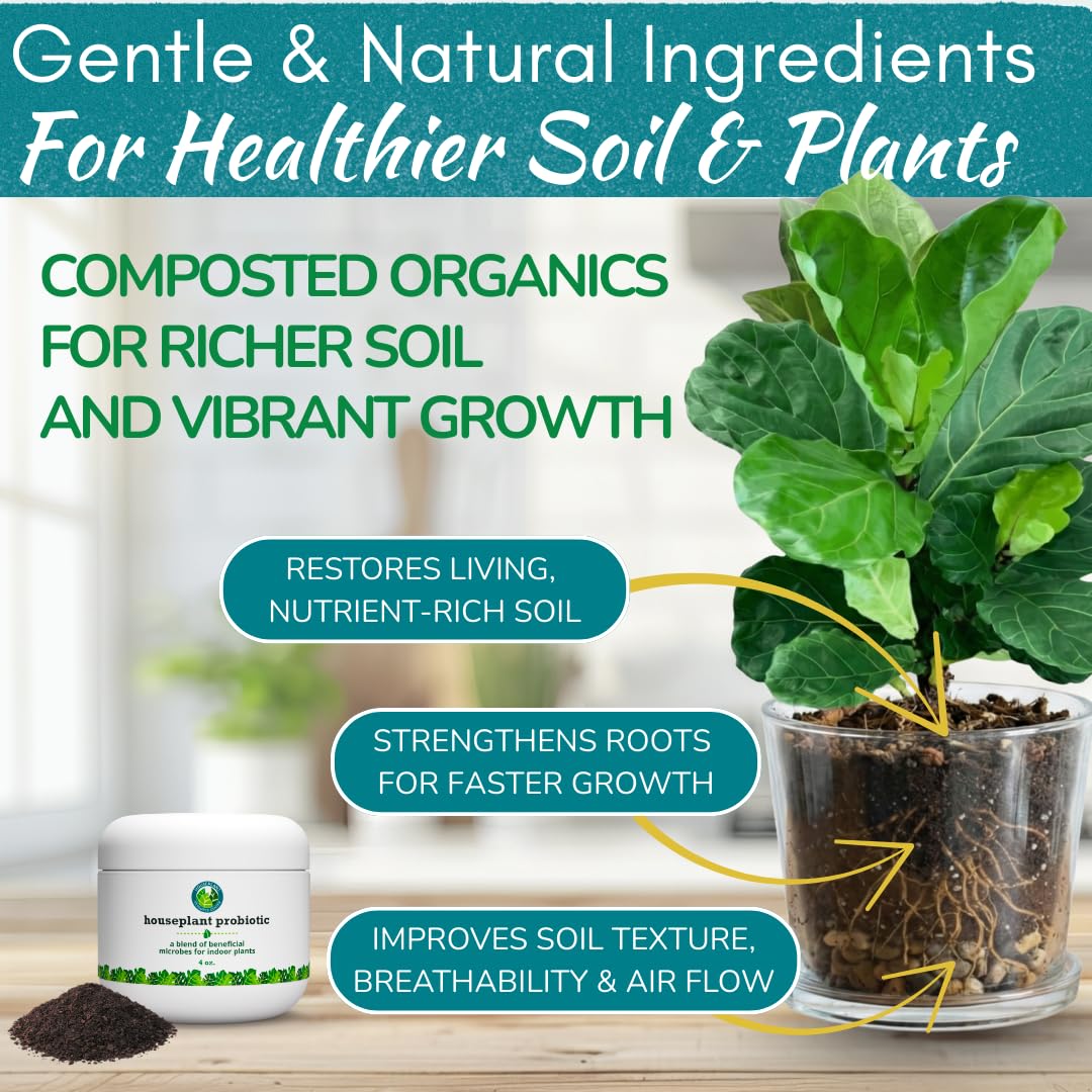Organic Houseplant Probiotic Powder & Soil Conditioner | 4 oz