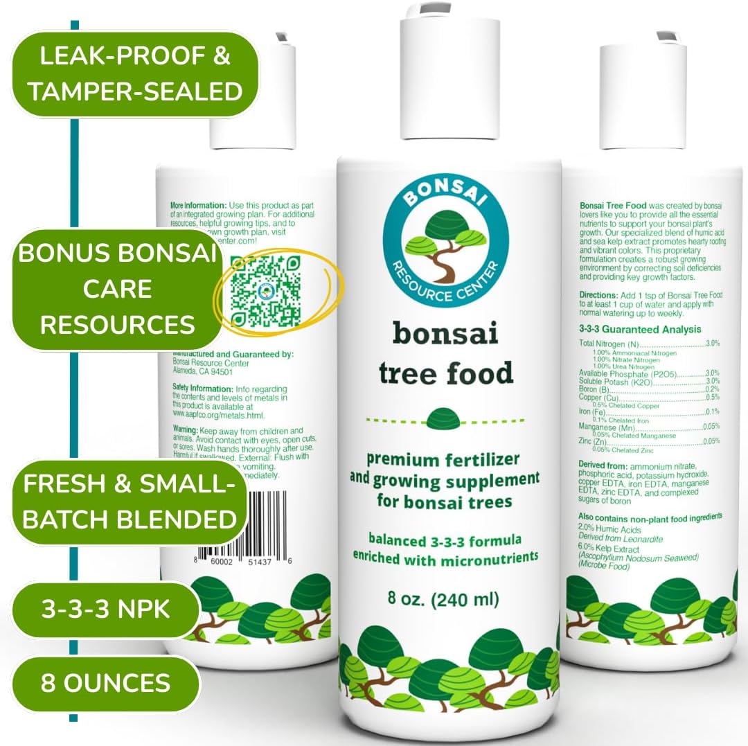 Bonsai Tree Food – Enriched, Bioavailable Liquid Fertilizer | 8 oz