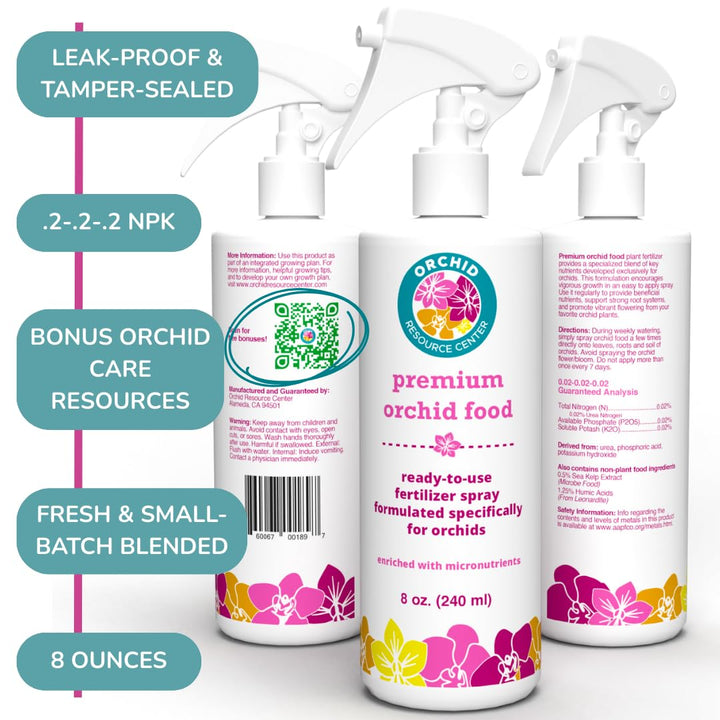 Orchid Food Spray – Enriched, Bioavailable Fertilizer Mist | 8 oz