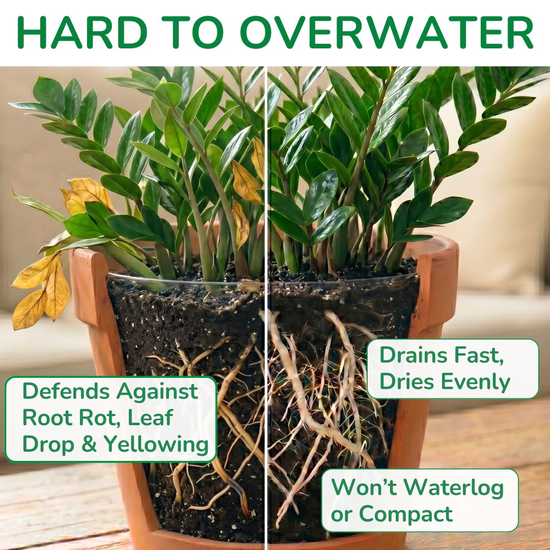 100% Organic Indoor Plant Potting Soil Mix — Nutrient Rich, Well-Draining Living Soil Blend | 8 quarts