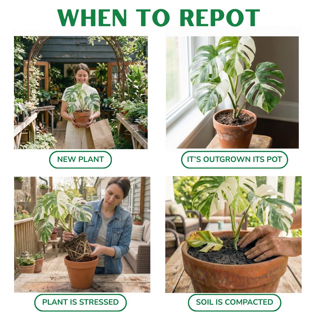 100% Organic Monstera Potting Soil Mix — Nutrient Rich, Well-Draining Living Soil Blend | 8 quarts