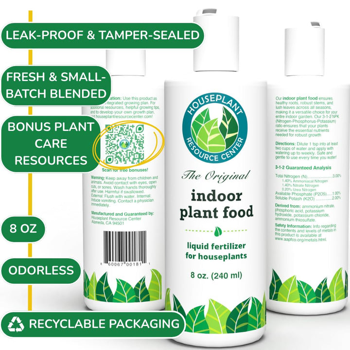 Indoor Plant Food - Versatile, Bioavailable Liquid Fertilizer | 8 oz