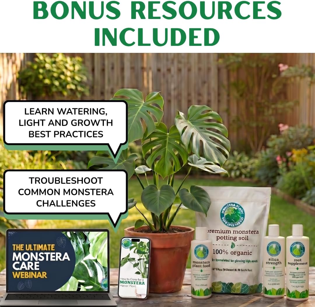 100% Organic Monstera Potting Soil Mix — Nutrient Rich, Well-Draining Living Soil Blend | 8 quarts