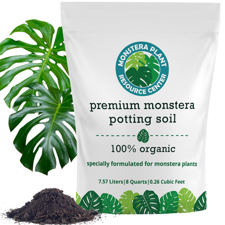 100% Organic Monstera Potting Soil Mix — Nutrient Rich, Well-Draining Living Soil Blend | 8 quarts