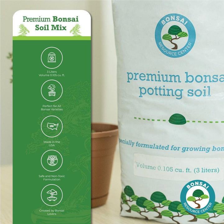100% Organic Bonsai, Succulent, Cactus Soil Mix — Nutrient Rich, Well-Draining Living Soil Blend | 6.55 quarts