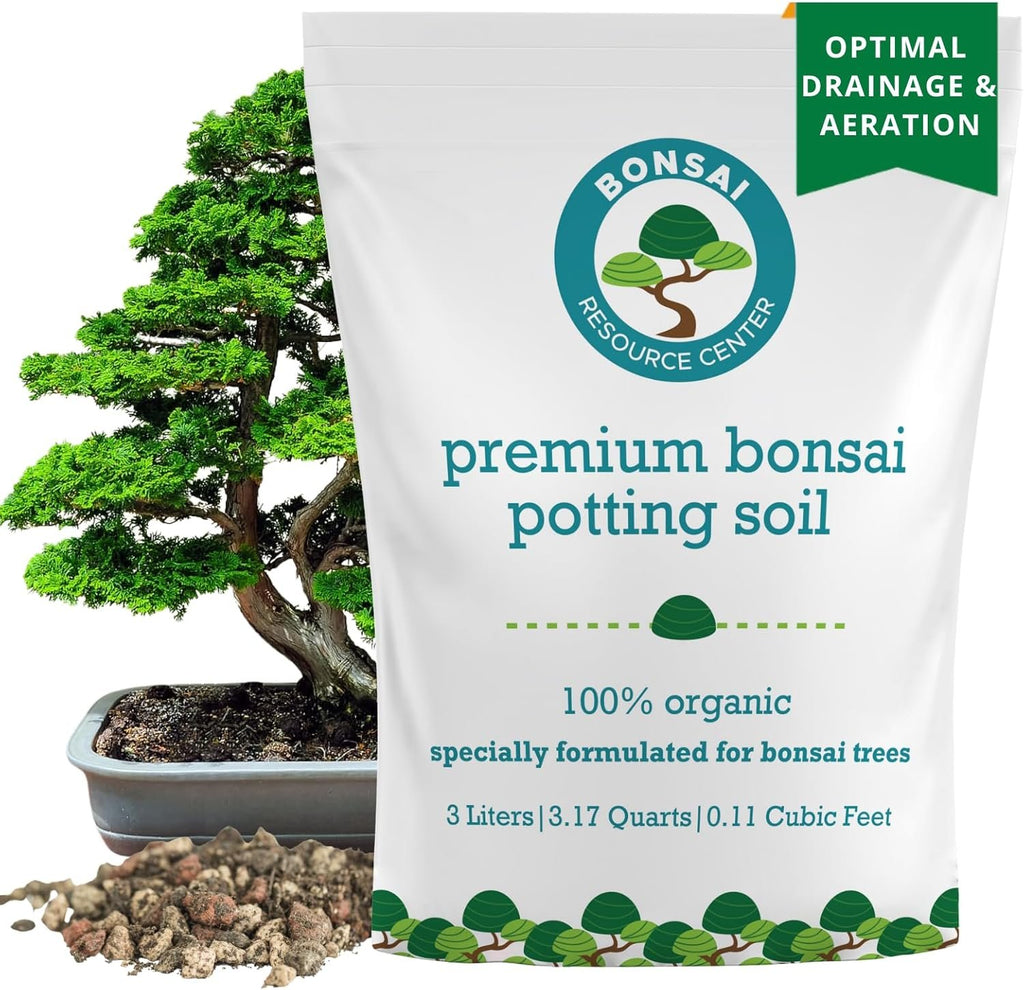 100% Organic Bonsai, Succulent, Cactus Soil Mix — Nutrient Rich,  Well-Draining Living Soil Blend