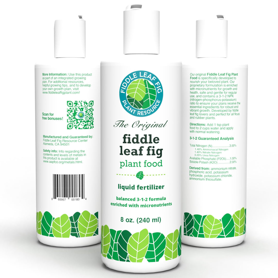 The Original Fiddle Leaf Fig Plant Food – Enriched, Bioavailable Liquid Fertilizer | 8 oz