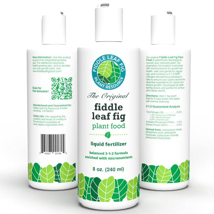 The Original Fiddle Leaf Fig Plant Food – Enriched, Bioavailable Liquid Fertilizer | 8 oz