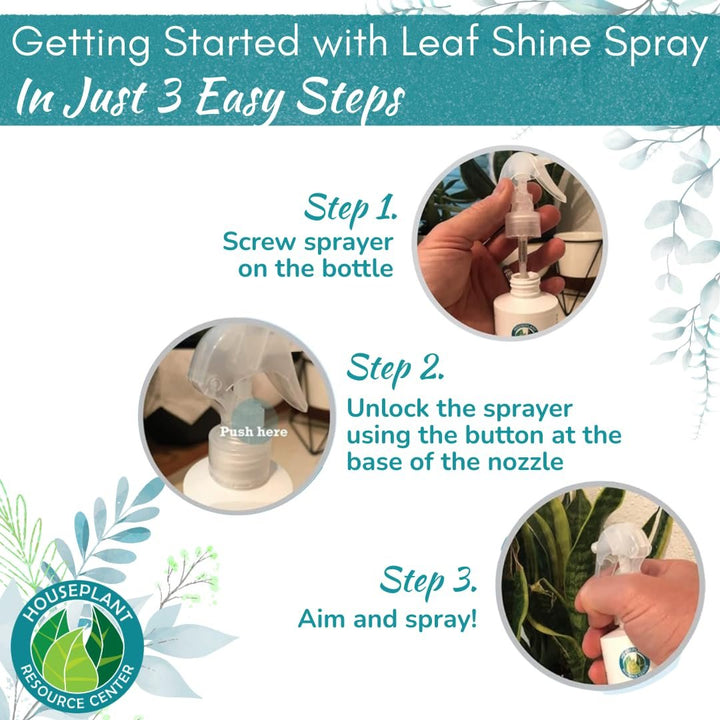 Leaf Shine Spray – Natural Leaf Polish, Gloss, and Shine | 8 oz