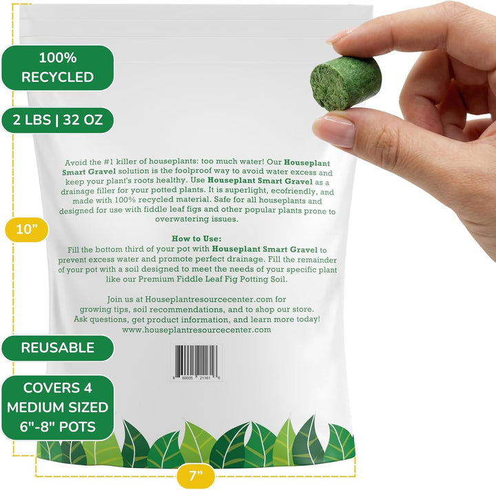 Smart Gravel Drainage Rocks for Potted Plants — Eco-Friendly Overwatering Solution | 2 lbs